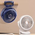thumbnail image 3 of Mini 10000mAh Chargeable Clipped Fan 360° Rotation 4-speed Wind USB Desktop Ventilator Silent Air Conditioner for Bedroom Office, 3 of 21