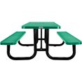 thumbnail image 2 of 8' Rectangular Picnic Table, Surface Mount, Green (96" Long), 2 of 7