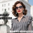 thumbnail image 2 of Joopin Polarized Sunglasses Womens Trendy Oversized Large Driving Sun Glasses Ladies UV Protective Big Sunnies Shades, 2 of 6