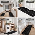 thumbnail image 5 of Black White Star Moon Planet Comet Pattern Kitchen Rugs Sets Of 3,Kitchen Runner Rugs Non Skid Washable,Decorative Kitchen Floor Mats for Kitchen,Sink,Laundry,17"x30"+ 17"x47" + 17"x59", 5 of 6