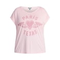 thumbnail image 5 of Terra & Sky Women's Plus Size Paris Texas Graphic Tee with Short Sleeves, Sizes 0X-5X, 5 of 5