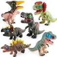 thumbnail image 3 of Gprince Simulation Jurassic Dinosaurs Action Figures Cartoon Dinosaur Model With Sound Cognition Figures For Children Gifts, 3 of 8
