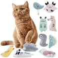 thumbnail image 1 of Gprince 10pcs Cat Catnip Plush Toy Interactive Chew Toys Pet Anxiety Relief Calming Aid For Cat Lovers, 1 of 9
