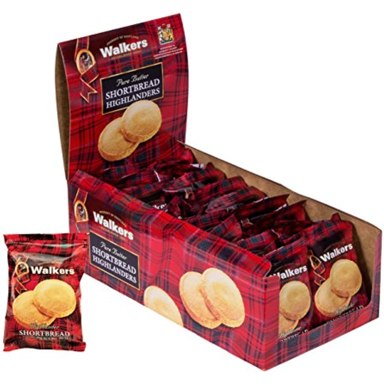 Walkers Shortbread Highlanders Shortbread Cookies Snack Packs, 1.4
