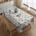 thumbnail image 2 of White Bigfoot and Tree Pattern Rectangle Tablecloth 60"x84",Waterproof Polyester Rectangle Table Cloth, Wipeable Spillproof Polyester Tablecloth for Dining, Camping, Indoor and Outdoor, 2 of 5