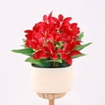 thumbnail image 6 of MMJ Artificial Flower Decoration Fake Bouquet with Vase Low Maintenance Desktop for Bedroom Bathroom 8.7x5.9in, 6 of 6