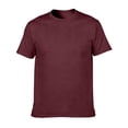 thumbnail image 4 of BUWTTED Men T Shirts Solid Color Short Sleeve Basic Tops Slim Fit Stretchy Loungewear Summer Casual Coffee Shirt XL, 4 of 4