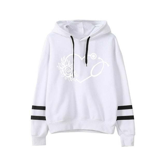 Hauts à Manches Longues pour Femmes, Chandail à Capuche Rayé à Manches Longues pour Femmes, Chandail à Capuche, Blouse à Manches Longues pour Femmes, Blouse à Manches Longues pour Femmes, Chandail à Capuche pour Femmes