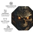 thumbnail image 4 of Fuzoiu Metal Evil Skull Print Leather Coasters Set,Drink Coasters Set of 6,for Tabletop Protection, Durable PVC Coasters,Home Décor and Housewarming Gift,Octagon, 4 of 7