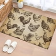thumbnail image 3 of Farm Chicken Front Door Rugs 2x3 ft Country Rustic Rooster Hen Retro Farmhouse Small Rug for Entryway Non Slip Washable Bathroom Door Mat Absorbent Floor Mat for Indoor Entrance, 3 of 9