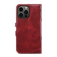 thumbnail image 2 of for iPhone 15 Pro Max PU Leather Wallet Case, Credit Card Holder Flip Folio Shockproof Book Phone Case Drop Protective Kickstand Cover for Women & Men for Apple iPhone 15 Pro Max, Red, 2 of 10