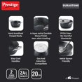 thumbnail image 4 of Durastone Hard Anodised Casserole With Glass Lid - 2.4 Liters, Black | 6 Layers Extra Durable Non Stick Coating - Stainless Steel Stay Cool Handles, Metal Spoon Friendly | Induction & Gas Compatible, 4 of 5