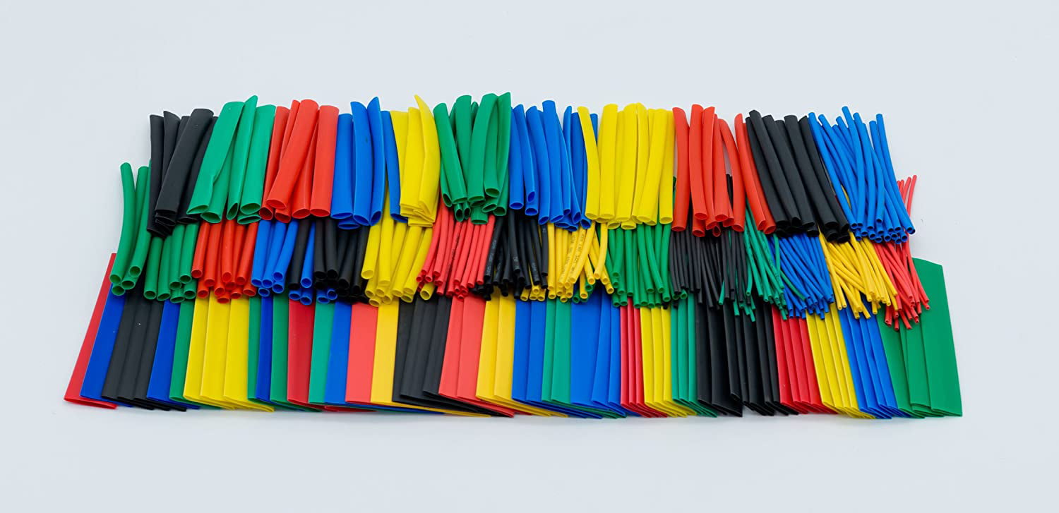 SummitLink 410 Pcs Assorted Heat Shrink Tubing Wrap Sleeve Set Combo Tube 5 Colors 10 Sizes 