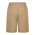 thumbnail image 6 of LOVZFMLL Men's Shorts Golf Gym Workout Athletic Shorts Summer Casual Knee Length Drawstring Elastic Waist Shorts with Pockets Khaki L, 6 of 7