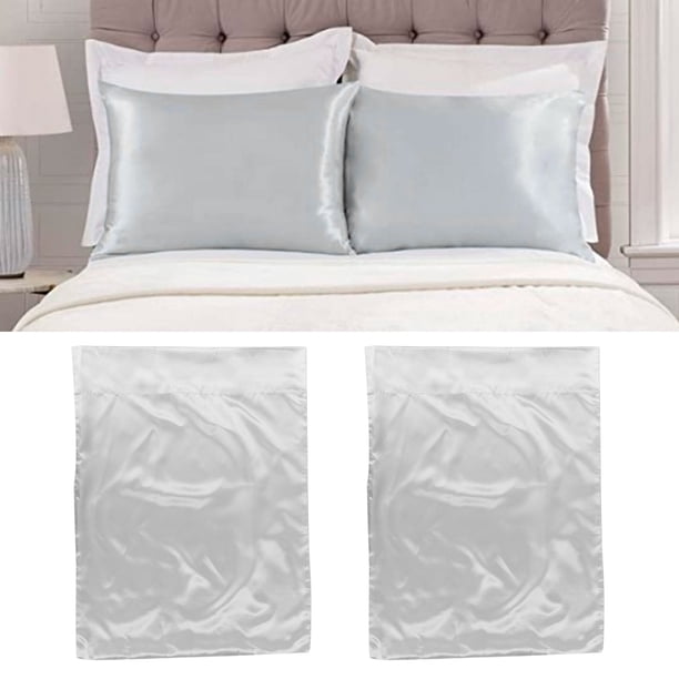 Funda de Almohada de Satén, 2 piezas de almohada lujosa y sedosa fondas de almohada de almohada de almohada de almohada cubierta de almohada suave con bachas selladas para para