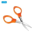 thumbnail image 3 of Uxcell Folding Scissors Portable Travel Mini Scissors Bulk Glasses-Shape Shear for Outdoor Fishing Craft, Orange 3 Pack, 3 of 6