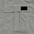 thumbnail image 5 of FRSASU Men's Casual Solid Color Corduroy Cargo Shorts Dress Short Pants Wide Leg Knee Length office Work Casual Bermuda Trousers with Pockets Gray, 5 of 6