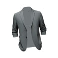 thumbnail image 1 of Chaqueta de traje para hombre, ajuste clásico, abrigos de traje para hombre, ligero, 2 botones, abrigos y chaquetas deportivas para hombre, traje, , Gris Verde 2XL Yinane chaqueta de traje, 1 of 8