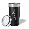 thumbnail image 2 of Saluda Lake Map Tumbler Travel Mug Insulated Laser Engraved Coffee Cup South Carolina 20 oz Black, 2 of 5