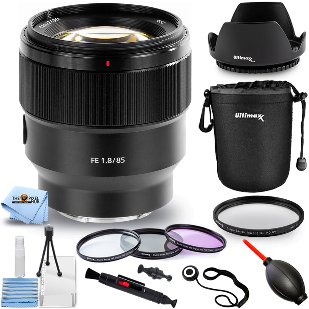 Sony FE 85mm f/1.8 Lens SEL85F18 - 10PC Accessory Bundle - Walmart.com