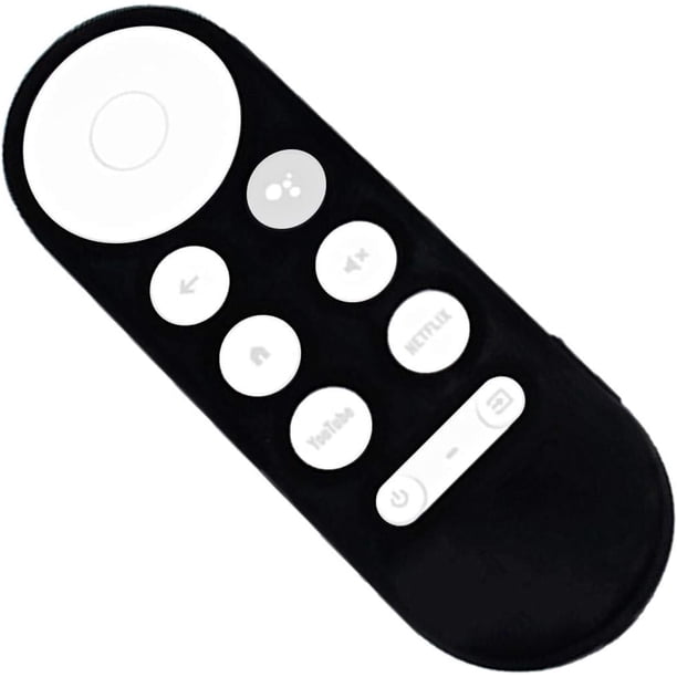 Injueey Funda protectora de silicona negra para control remoto, sencilla y elegante, para control remoto por voz. Controles remotos