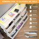 thumbnail image 4 of FURRIFIC Comoda Cajonera para Recamara, Comodas y Cajoneras con 2 Salidas y 2 USB Luces Led, Mueble Organizador Cajoneras de Estructura Metal con 9 Cajones, Almacenamiento de Casa y Oficina (Blanco), 4 of 9