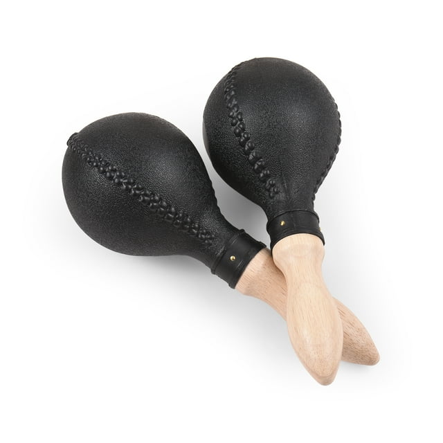 Riwcyla 1 Paire Maracas 25cm Marteau de Sable Percussion Instruments de Musique Coque Poignées en Bois Rythme Bois Maracas de Concert pour Performance en Direct Fête KTV