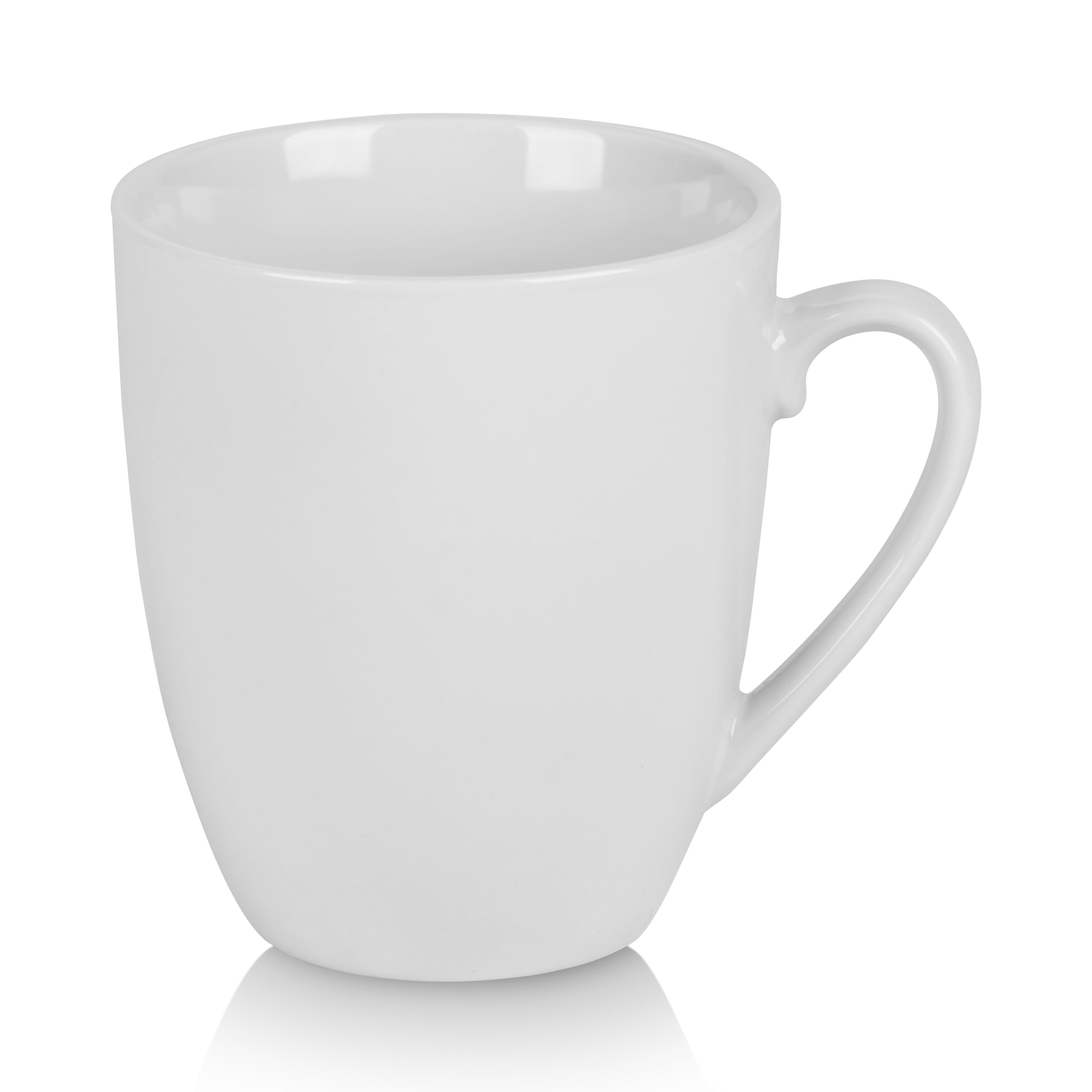 10 Strawberry Street Simply White 12 fl oz Ceramic Mug, Set of 6