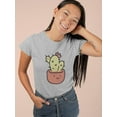 thumbnail image 2 of Cute Cactus Buddy T-Shirt Women -Smartprints Designs, Female Small, 2 of 4