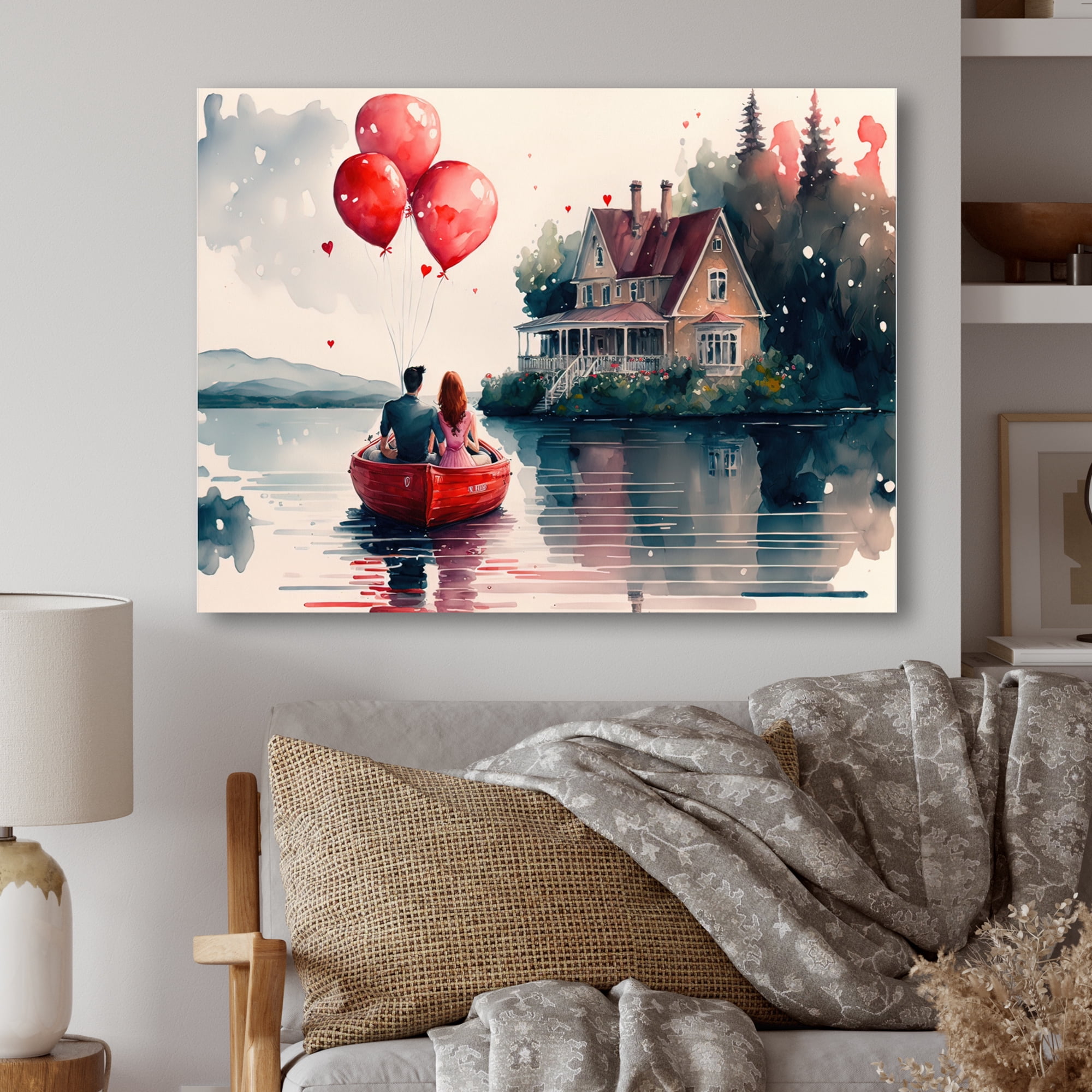 Designart Loving Couple Spending Time Outdoors II Canvas Wall Art