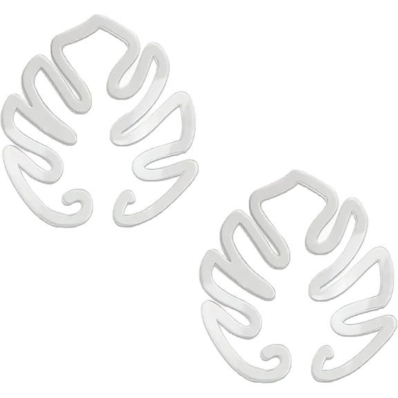Monstera Leaf Shape Grapple Plant Support, Grappler Rings, Plant Support Monstera with Ties, Keeps Plants Tame & Growing Vertical,2PCS