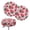 Strawberry and Floral Design, variant on Chririnla Purple Floral Round Bar Stool Seat Covers, 2 Pack Polyester Soft Elastic Washable Slipcovers for Dining Room and Coffee Shop