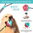 thumbnail image 2 of LQQBOX Dog Chew Toy with Suction Cup for Aggressive Chewers, Puppy Training Treats, Food Dispensing Ball, Pet Teeth Cleaning Rope Toys for Small Medium Dogs (Blue&Red), 2 of 7