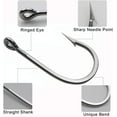 thumbnail image 2 of Fishing Tuna Hooks Saltwater Stainless Steel Hooks Big Game Hooks, 10Pcs/Bag Extra Strong Southern Fish Hooks Forged Hooks Fishing Tackle, 2 of 7