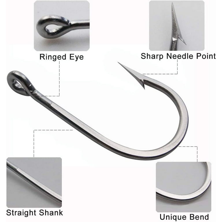  Tuna Big Game Fishing Hooks - Stainless Steel Southern Fish  Hooks Forged Ringed 10Pcs/Bag for Big Game Fishing 4/0 : Sports & Outdoors