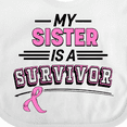 thumbnail image 4 of Inktastic My Sister is a Survivor Breast Cancer Awareness Boys or Girls Baby Bib, 4 of 4