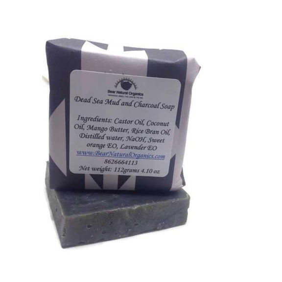 Dead Sea Mud & Activated Charcoal Lemongrass & Peppermint Soap Bar EO