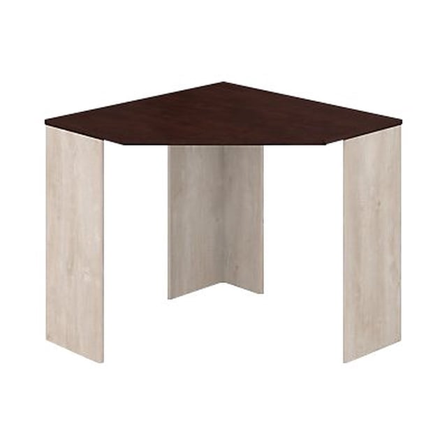Bush Furniture Townhill - Table - corner - Madison cherry - washed gray base