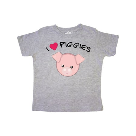 

Inktastic I Love Piggies with Cute Pig Gift Toddler Boy or Toddler Girl T-Shirt