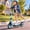 Blue, variant on UPGO Kick Scooter for Kids Ages 6-12 & Teens, Foldable Scooter with 8-Inch PU Wheels, Front Suspension, 4-Level Adjustable Handlebar, One-Piece Aluminum Deck, 240 lb Capacity, Cyan