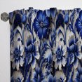 thumbnail image 5 of Designart "Neo-Gothic Allure In Cobalt Blue I" Floral Room Darkening Curtain Single Panel, 5 of 6