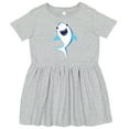 thumbnail image 3 of Inktastic Cute Shark, Little Shark, Blue Shark, Sea Animal Girls Toddler Dress, 3 of 5