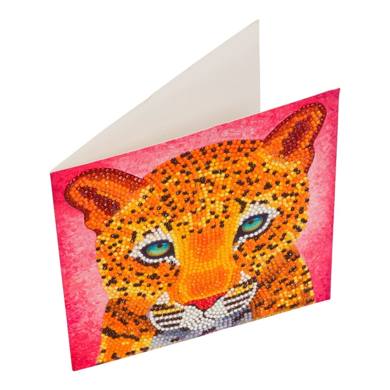Crystal Art Diamond Painting Card Kit - Tiger- Create Your Own 7x7 Card  Kit - for Ages 8 and up