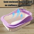 thumbnail image 3 of Semi-enclosed Cat Litter Box with Scoop, Large Portable Pet Litter Box with Tray, Oversized Cats Toilet Container, Useful Durable Cats Litter Pan for Indoor Outdoor Decor, 36x50x19cm, 3 of 5