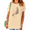 Apricot, variant on Grey Women's Boho Minimal Line Side Profile Sitting Cheetah Graphic Short Sleeve T-Shirt Tops
