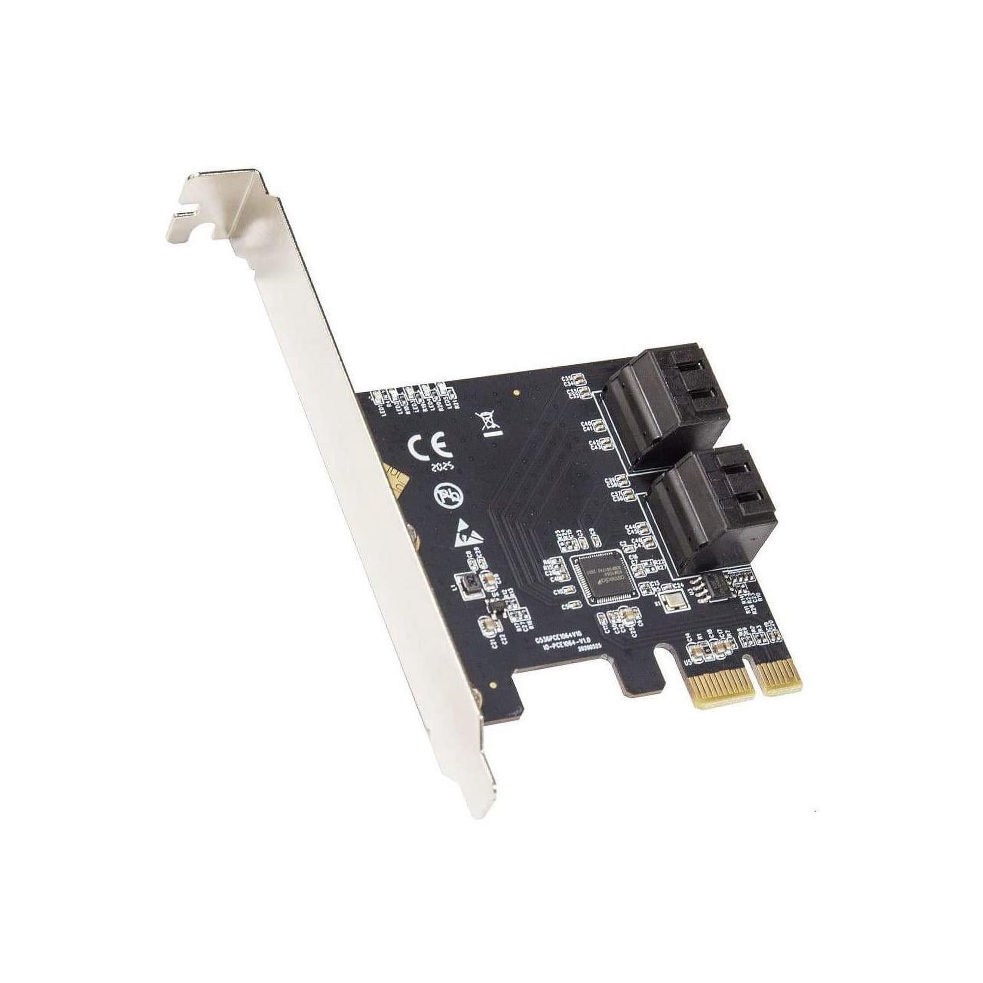 SYBA Multimedia 4 Port SATA III PCI-e 3.0 x1 Card Non-Raid with Low Profile Bracket - Serial ATA/600 - PCI Express 3.0 x1 - Plug-in Card - 4 Total SATA Port(s) - 4 SATA Port(s) Internal - PC