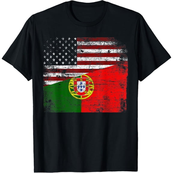 Portugal USA - Pride Portugal American Flag Gift T-Shirt