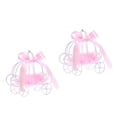 thumbnail image 1 of 2pcs Almacenaje de Adornos Festivos Estuche para Regalos Dulces Decoración Coche Romántico de Color Rosa, 1 of 7
