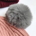 thumbnail image 6 of Infant Baby Knitted Hat Winter Warm Bobble Crochet Cap Cute Cotton Ball Ski Hat Letter Knitted Beanies Hat Kid Headdress, 6 of 8