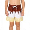 thumbnail image 4 of MDUKONU Boys Drawstring Sports Shorts Quick Dry Breathable Running Workout Shorts Brown 11-12 Years, 4 of 5